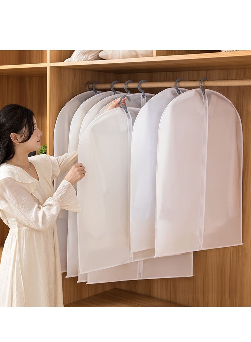 5Pcs Clothing Dust Cover Moisture-Proof Bag Thickened White  - Image 2