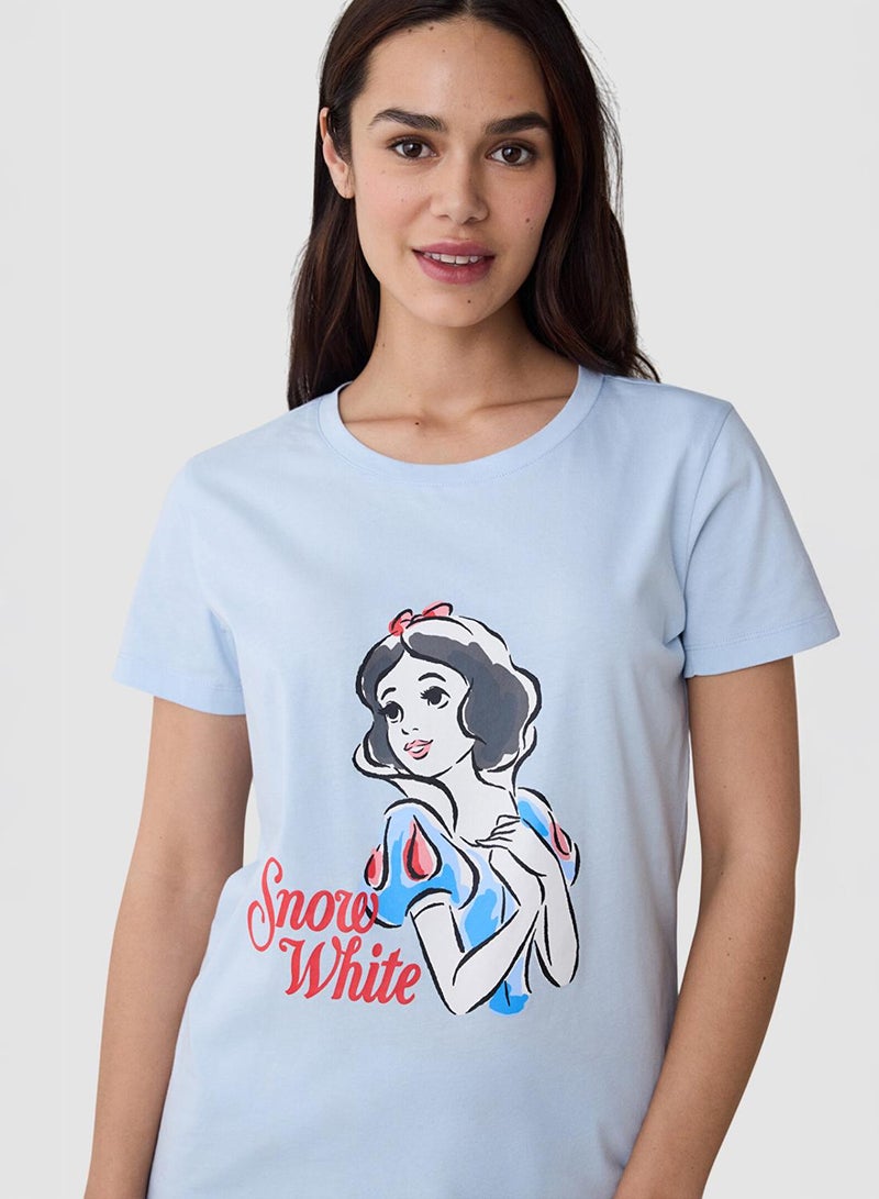 Penti Light Blue Pyjama Set With Floral Shorts - Image 3