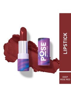 MyGlamm Pose Hd Lipstickdeep Rose Red (Red)4 Gm ; Matte Lipstick ; Enriched With Moringa Oil & Vitamin E ; Longlasting & Moisturising  - Image 3