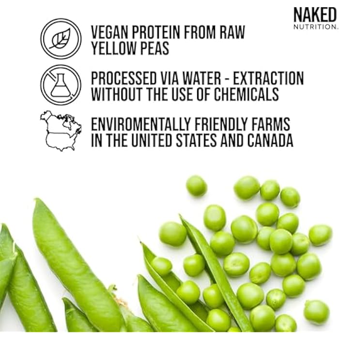 Nakd بروتين البازلاء النقي - عزل بروتين البازلاء - بروتين نباتي، نباتي و نباتي خالص. سهل الهضم، غير معدل وراثيًا، خالي من اللاكتوز، خالي من الصويا وخالي من الجلوتين - 15 حصة - Image 2