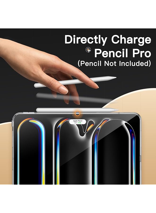 جي تيك جراب شفاف لجهاز iPad Pro مقاس 11 بوصة M4 2024 الجيل الخامس شفاف مقاوم للصدمات ومضاد للاصفرار مع غطاء خلفي نحيف من البولي كربونات الصلب ومصد TPU ناعم - Image 4