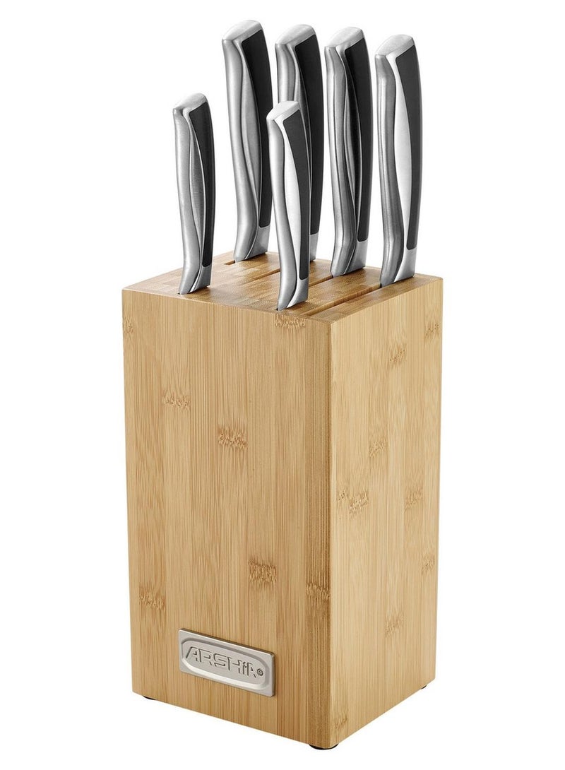 آرشيا طقم سكينه 7 قطعه استاند خشب ارشيا 3549 - Image 1