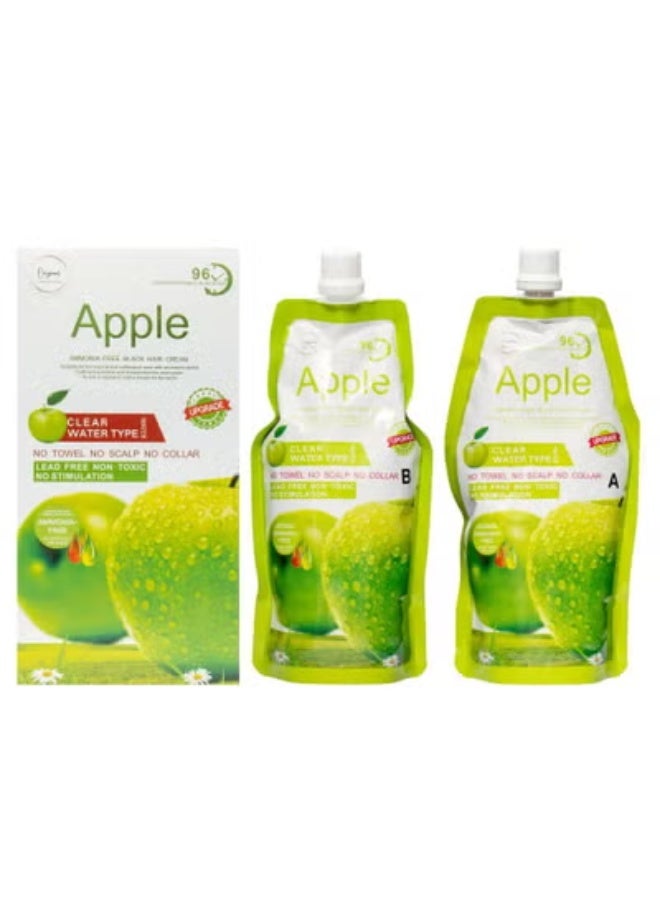 Black Ammonia Free Hair Color Cream - 500 ml Cream + 500 ml Developer - Apple (Natural Black ) - Image 1
