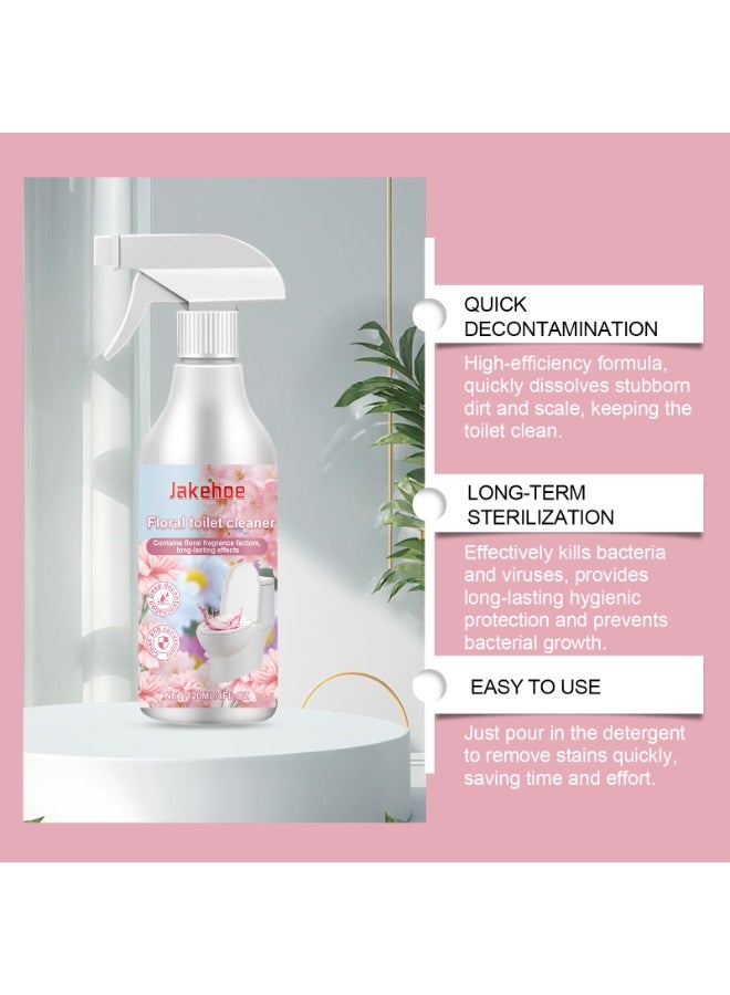 Jakehoe Floral Scented Toilet Cleaner Spray 120ml | Deeply Cleans and Removes Dirt, Deodorizes, Inhibits Bacteria, and has a Non-irritating Formula, Toilet Cleaning Spray - Image 3