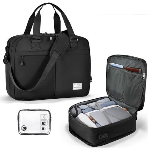 COSCOOA 18x14x8 inches Ttravel Duffel Bag for Spirit Frontier Airlines Personal Item Bag, 32L Travel Duffel Bag Large Overnight Weekender Bags for Gym, Business Trips, Sports and Hospital,Black - Image 1
