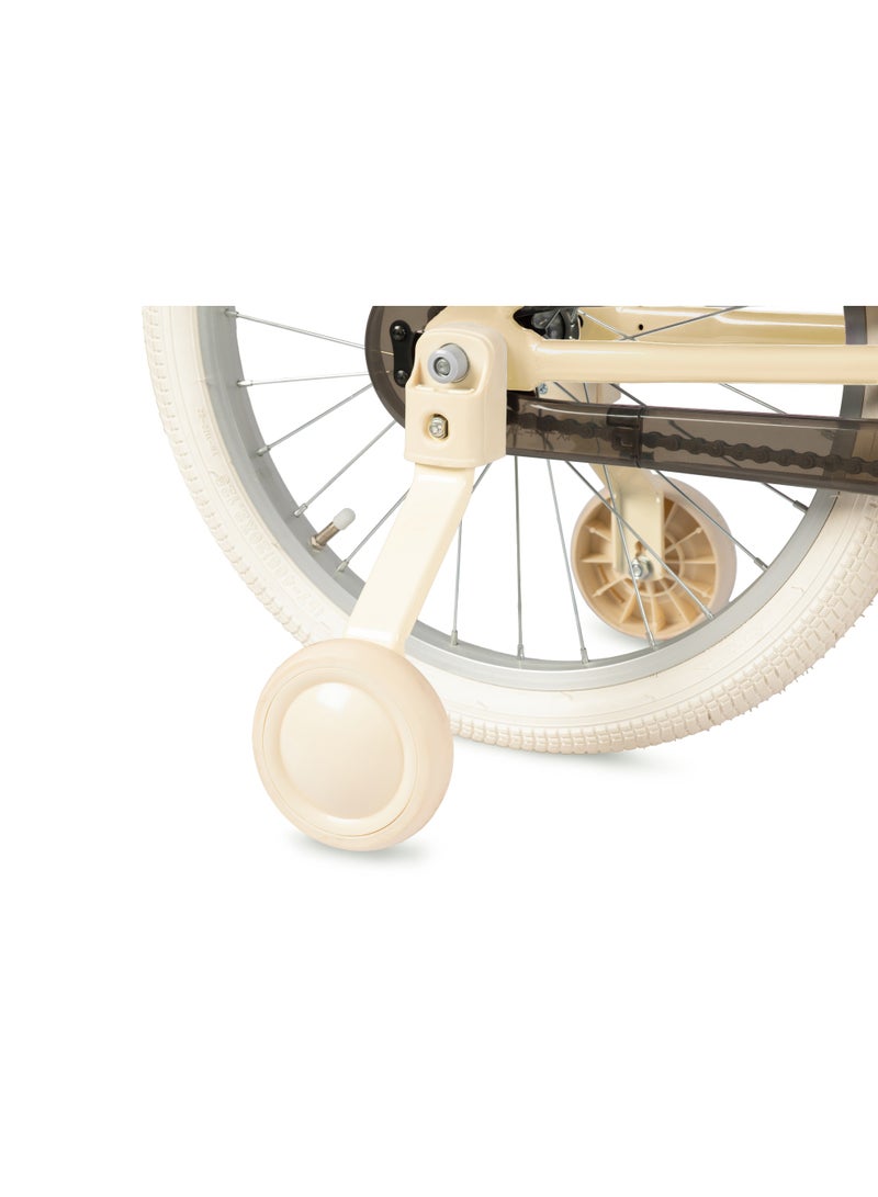 SPINN Pixie 1 Kids 20″ Bike Pearl Cream — Aluminum Frame, 1 Speed, Training Wheels, for Ages 6–10 - Image 3