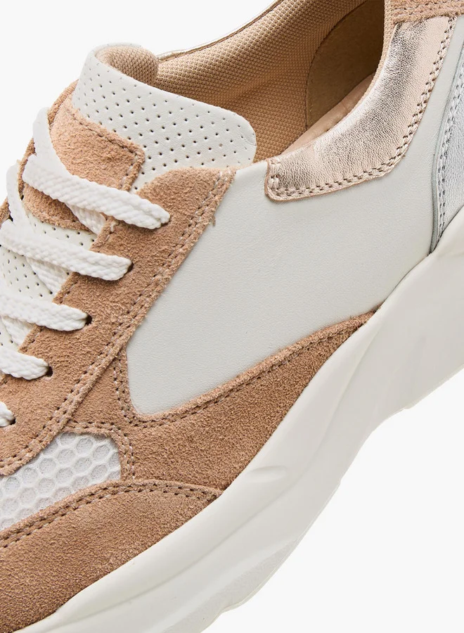 Paprika Colourblock Sneakers with Lace-Up Closure
