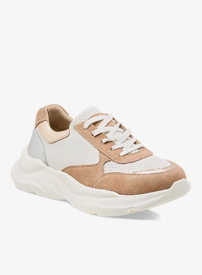 Paprika Colourblock Sneakers with Lace-Up Closure