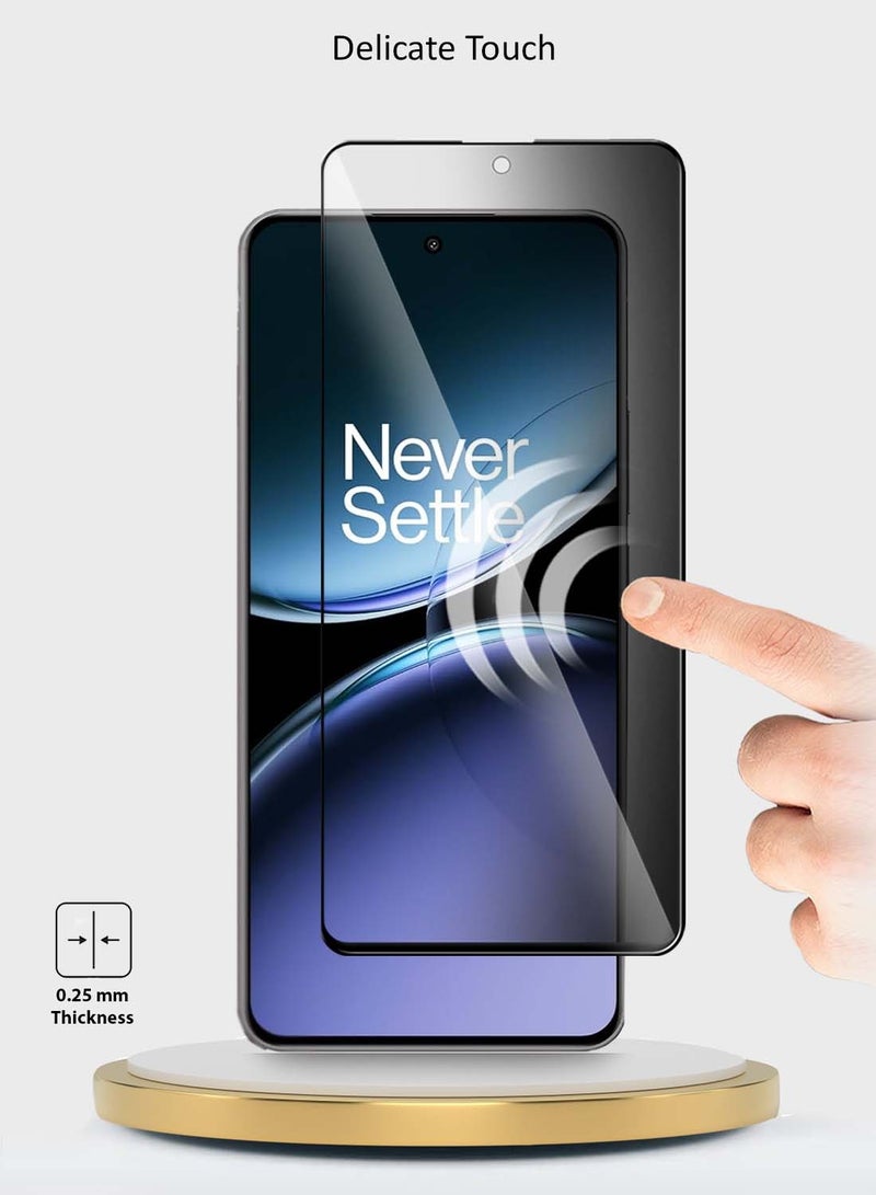 Wtech OnePlus Nord 4 5G 2024 Premium E2E Series Privacy Full Glue Full Cover Tempered Glass Screen Protector - Clear/Black - Image 4