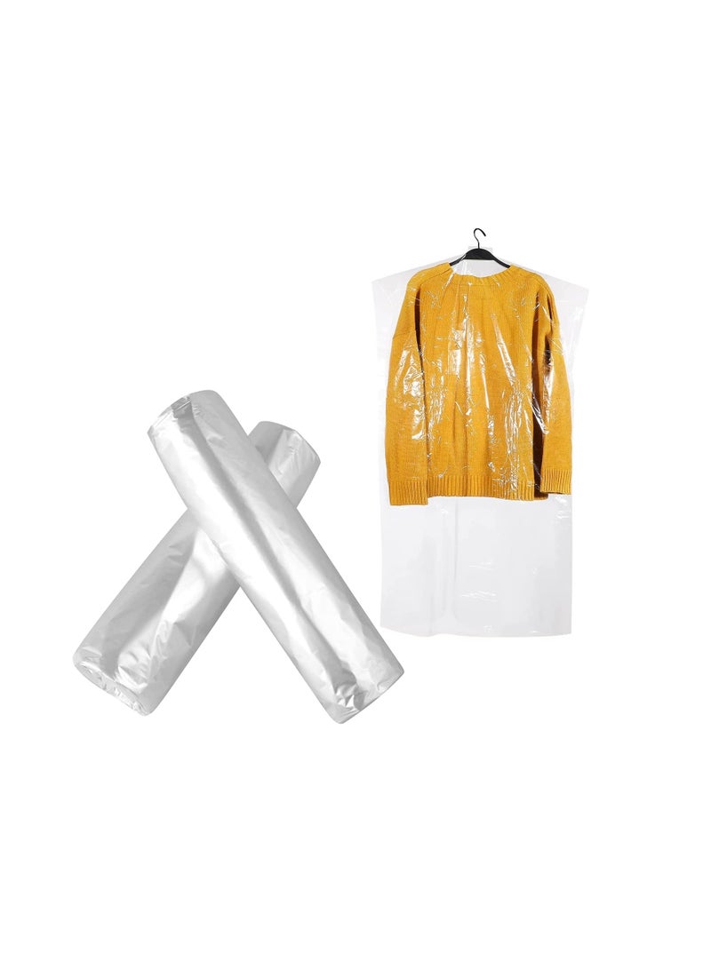 50Pcs Garment Bags Clear Clothing Dust Cover Hanging Closet Storage Bags Shoulder Protectors Cover Shield for Home Closet 60x100cm - Image 1