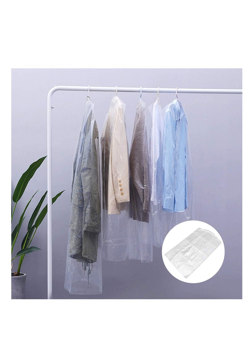 50Pcs Garment Bags Clear Clothing Dust Cover Hanging Closet Storage Bags Shoulder Protectors Cover Shield for Home Closet 60x100cm - Image 4