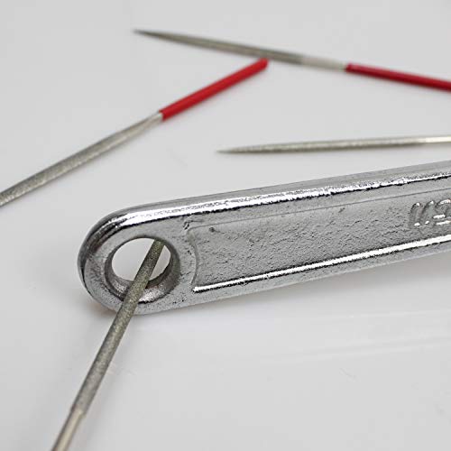 KALIM 10pc Mini Diamond Needle File Set - 6 Inch Total Length, 150 Grit Diamond File (Usable Length: 2-3/4 Inch) - Image 5