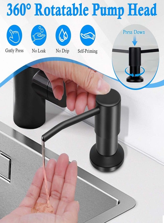 CoolShef Soap Dispenser for Kitchen Sink, Built in Sink Soap Dispenser with 47" Extension Tube Kit | 360° Rotatable Liquid Soap Dispenser for Kitchen or Bathroom Countertop - Image 4