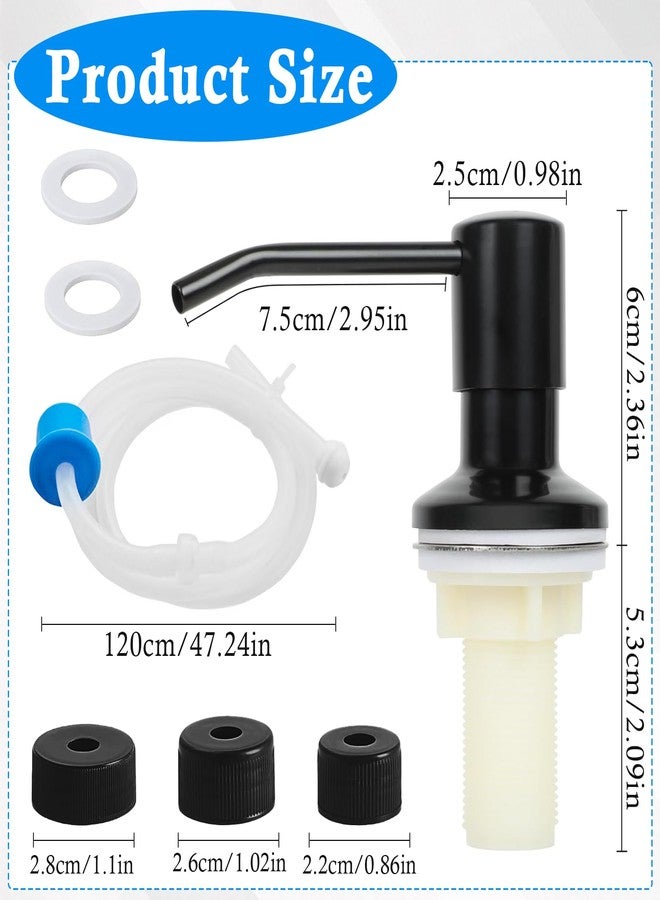 CoolShef Soap Dispenser for Kitchen Sink, Built in Sink Soap Dispenser with 47" Extension Tube Kit | 360° Rotatable Liquid Soap Dispenser for Kitchen or Bathroom Countertop - Image 2