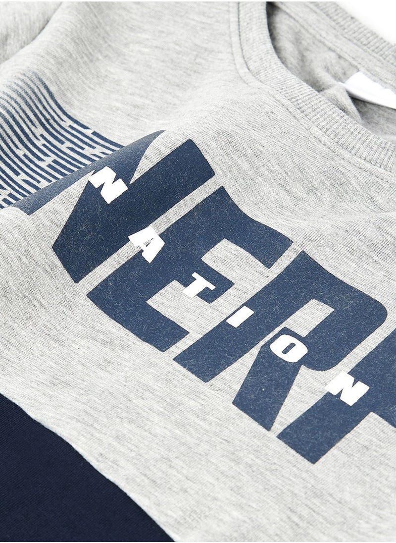 NAME IT - Kids Color Block Long Sleeve Sweatshirt - Image 1