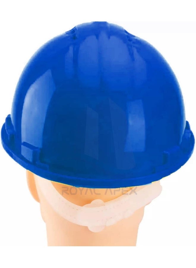 Royal Apex Adjustable Polyethylene 6-Point Industrial Safety Helmet - Protective Construction Work Cap For Industrial And Structural Workers (Pack Of 2 Blue Helmet)  - Image 4