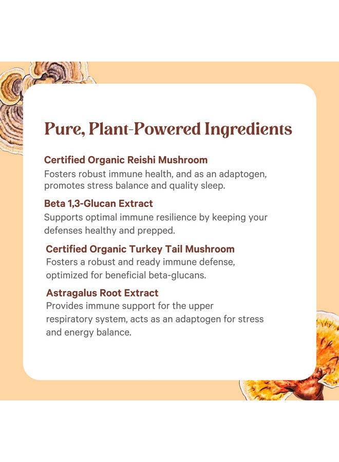 PURE SYNERGY Immune Health | Immune Support Mushroom Supplement | Astragalus and Beta-Glucan Extracts with Organic Functional Mushroom Extracts | for Year-Round Support (60 Capsules) - Image 5