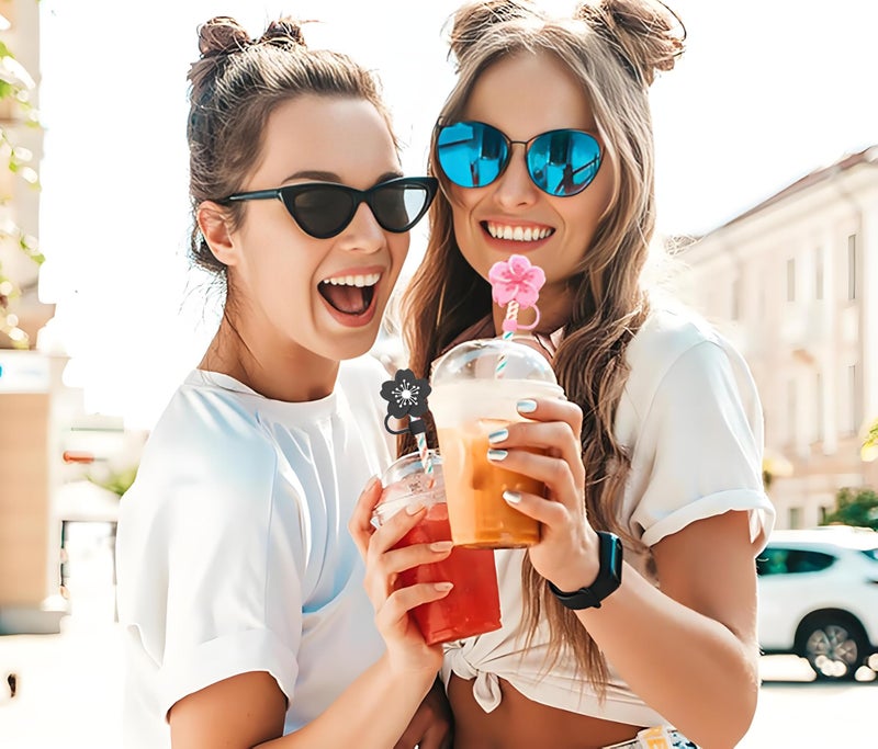 BTYHAOS Silicone Straw Caps for 10mm Tumblers | Reusable Dust-Proof Toppers Fits Stanley 30oz & 40oz Cups Large Handle Model (mix) - Image 5