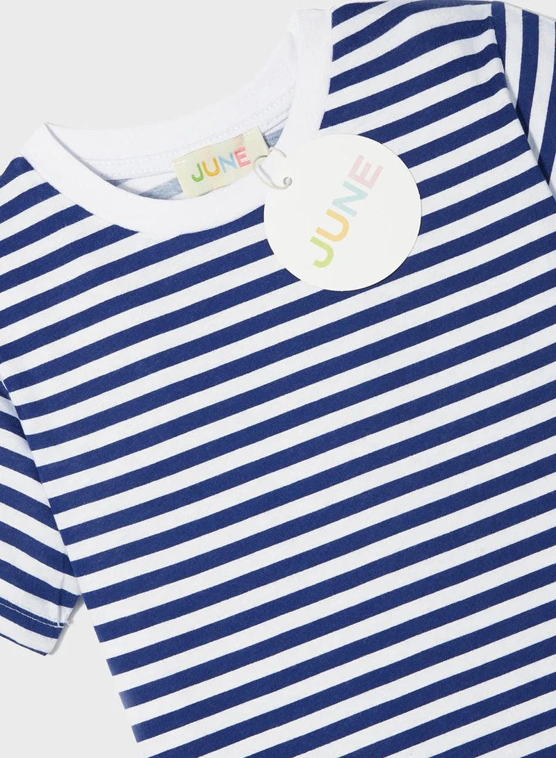 JUNE Kids Striped T-Shirt