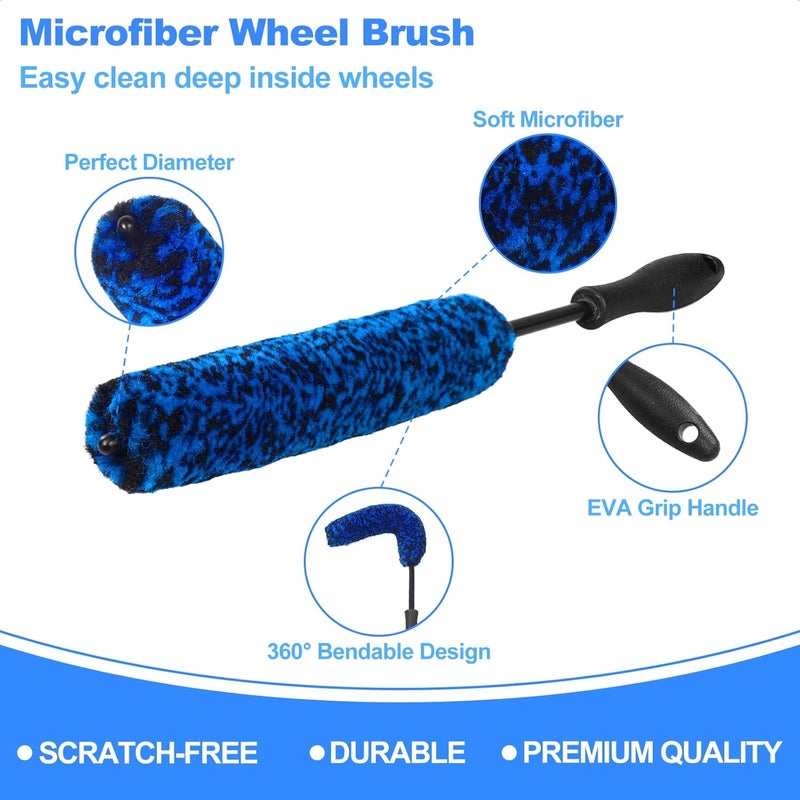 NIKCOSMK Wheel Cleaning Brush Set - Image 3