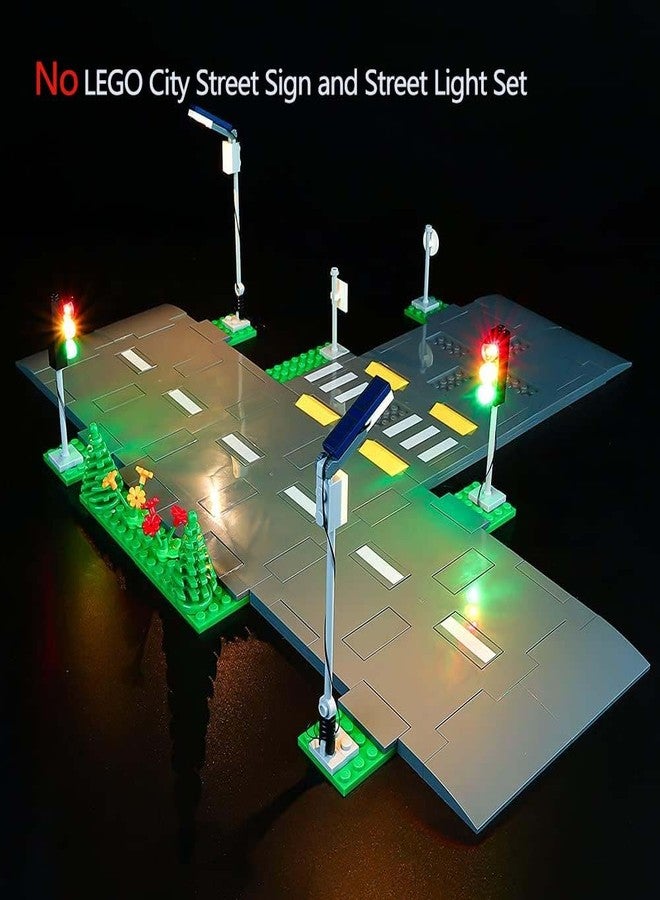 Kyglaring طقم إضاءة LED من Kyglaring متوافق مع مكعبات بناء Lego City Road Plates 60304، ملحقات إضاءة مطورة لمجموعة بناء Lego Street Plates (أضواء فقط، لا يشمل مجموعات النماذج) - Image 3