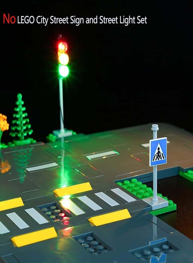 Kyglaring طقم إضاءة LED من Kyglaring متوافق مع مكعبات بناء Lego City Road Plates 60304، ملحقات إضاءة مطورة لمجموعة بناء Lego Street Plates (أضواء فقط، لا يشمل مجموعات النماذج) - Image 4