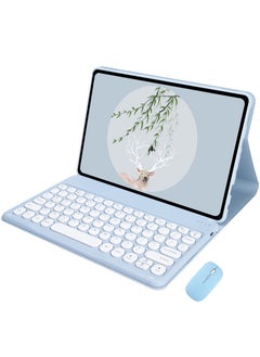URBBKING Protective Case Cover with Magnetically Detachable Wireless Keyboard For Xiaomi Redmi Pad SE Blue 