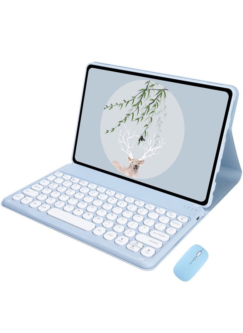 URBBKING - Protective Case Cover with Magnetically Detachable Wireless Keyboard For Xiaomi Redmi Pad SE Blue - Image 1