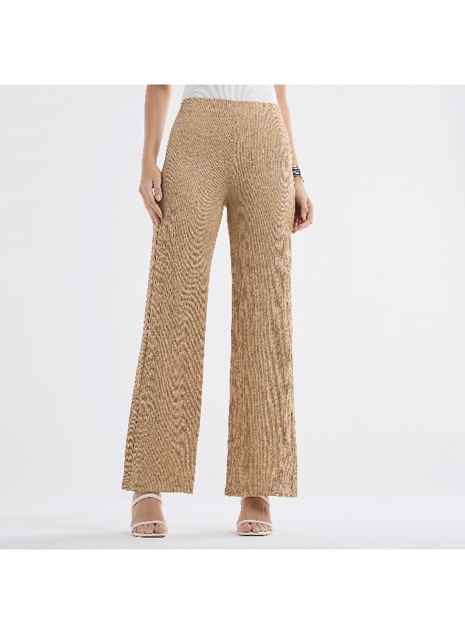 سبلاش فيڤ بنطلون بارز الملمس واسع الساقين - Image 4