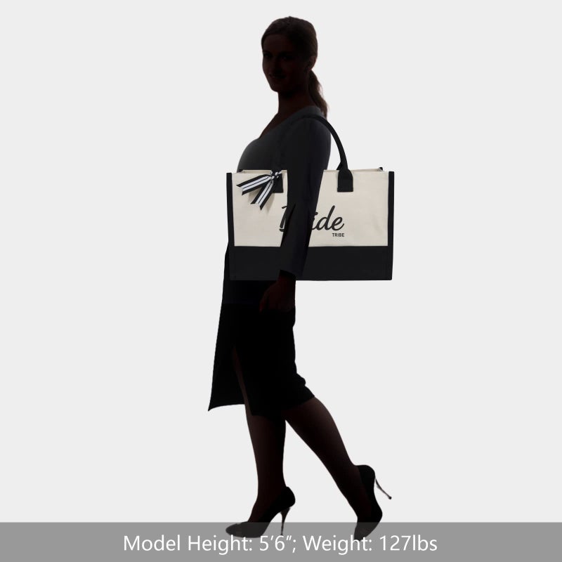 TOPDesign Canvas Tote Bag for Bridesmaid, Wedding Gifts for Maid of Honor, Matron of Honor, Bride Tribe, Personalized Bridal Shower Bachelorette Party Engagement Proposal Present - Image 5