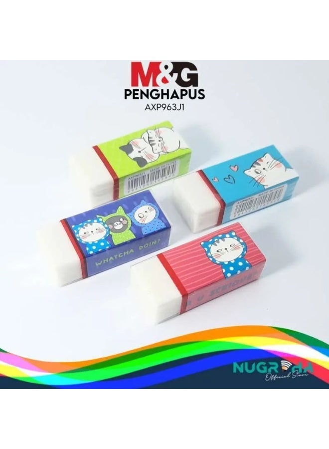 M&G "SO MANT CATS" White  Eraser, Small Size 43x18x12 mm - Image 3