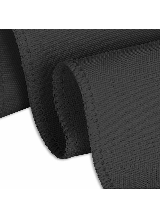 LinenTablecloth 90 x 156-Inch Rectangular Polyester Tablecloth Black - Image 2