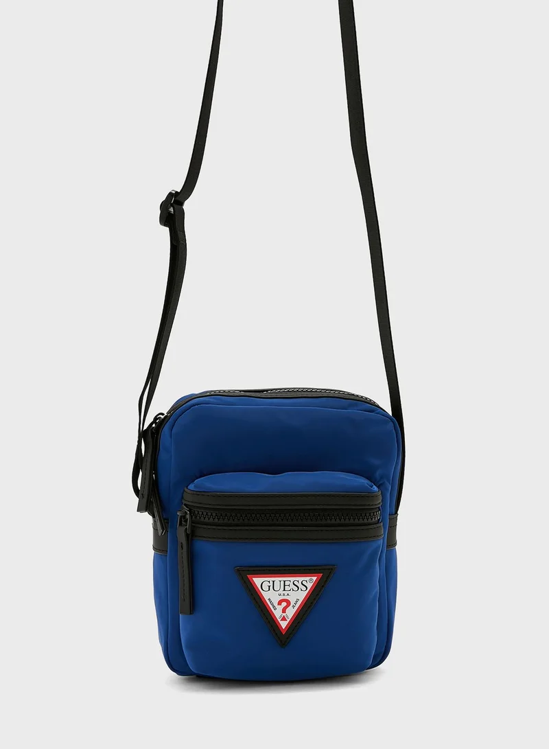 GUESS Logo Detailed Crossbody Bag