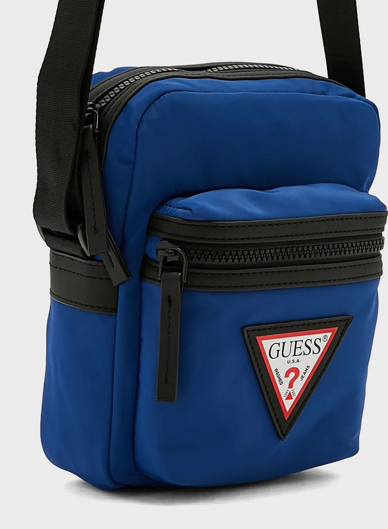 GUESS Logo Detailed Crossbody Bag
