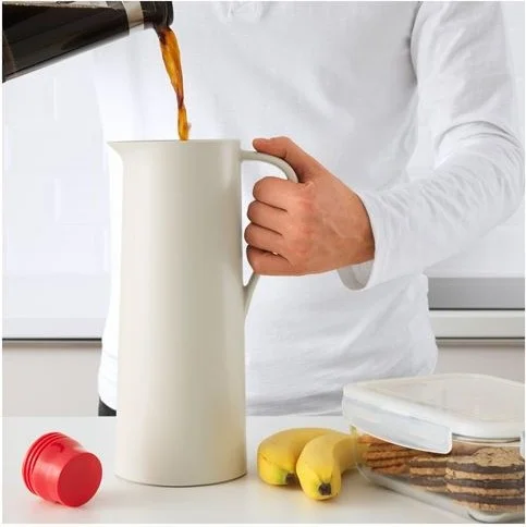 Ikea Thermos Beige-Pomegranate Flower Meridyendukkan 1 Lt 30 cm Thermos Handle