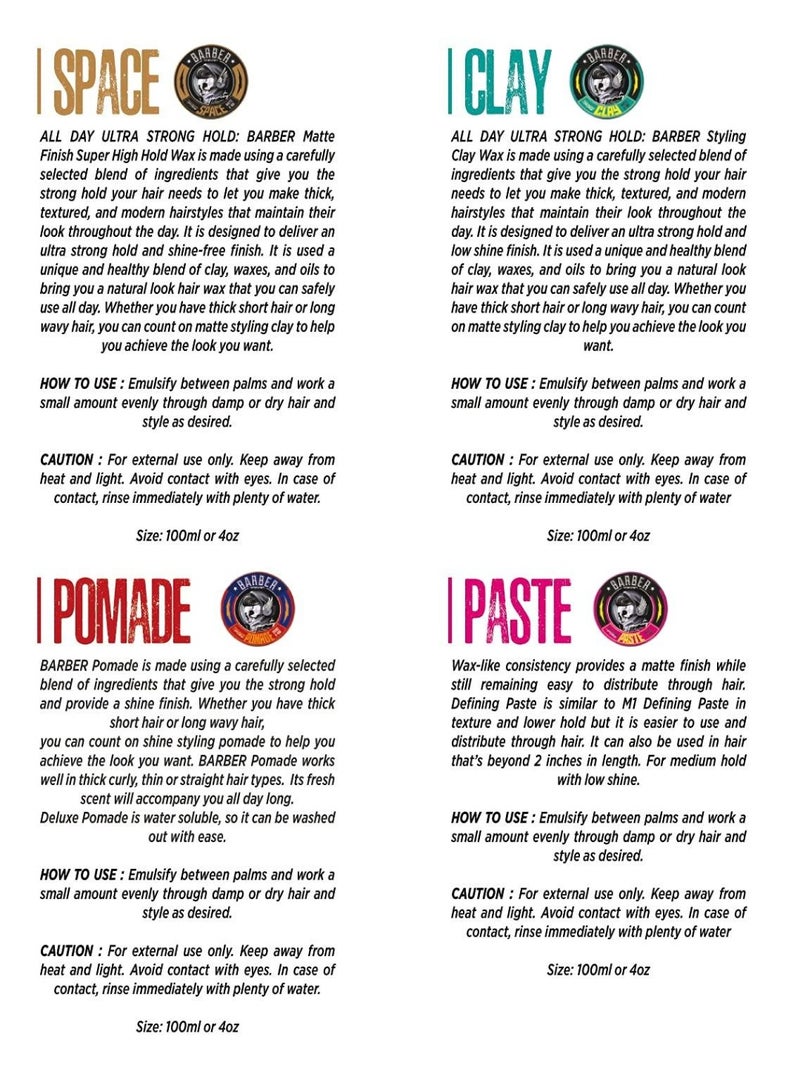 باربر مرمرة بيست شمع للشعر غير لامع، 100 مل - Image 4