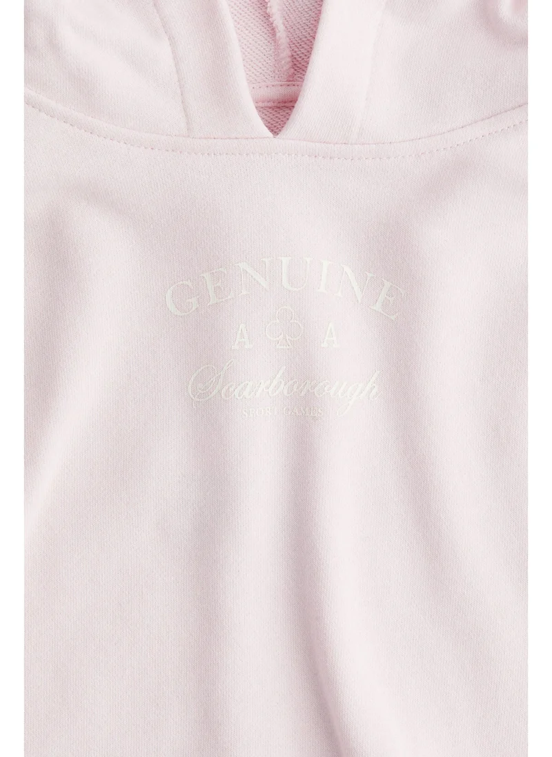 اتش اند ام Printed cropped hoodie