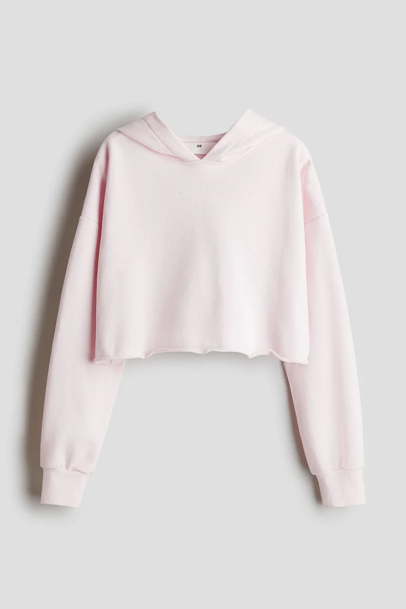 اتش اند ام Printed cropped hoodie
