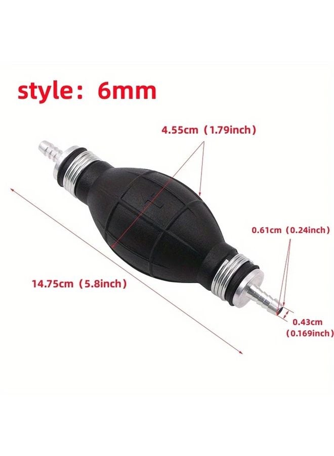6mm Manual Fuel Primer Bulb Pump For Diesel Gasoline Engine Automobile Ship Yacht - Image 1