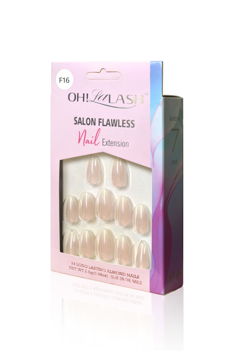 OH! LALASH short almond shape false nail tips 24pcs pre-glued  - Image 2