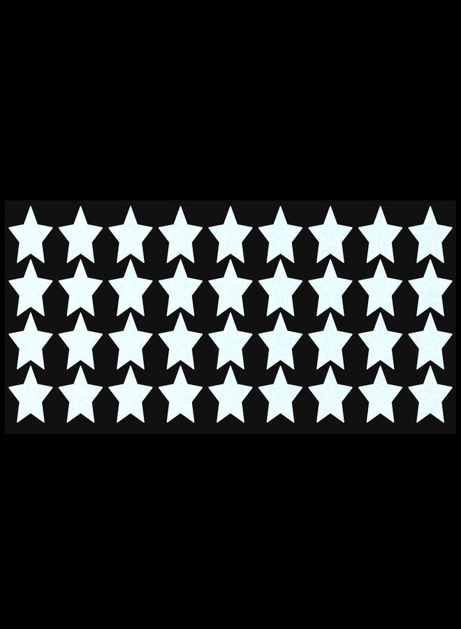 LiteMark Reflective White 1 Inch Stars Sticker Decals for Helmets, Bicycles, Strollers, Wheelchairs and More - Pack of 36 - Image 2
