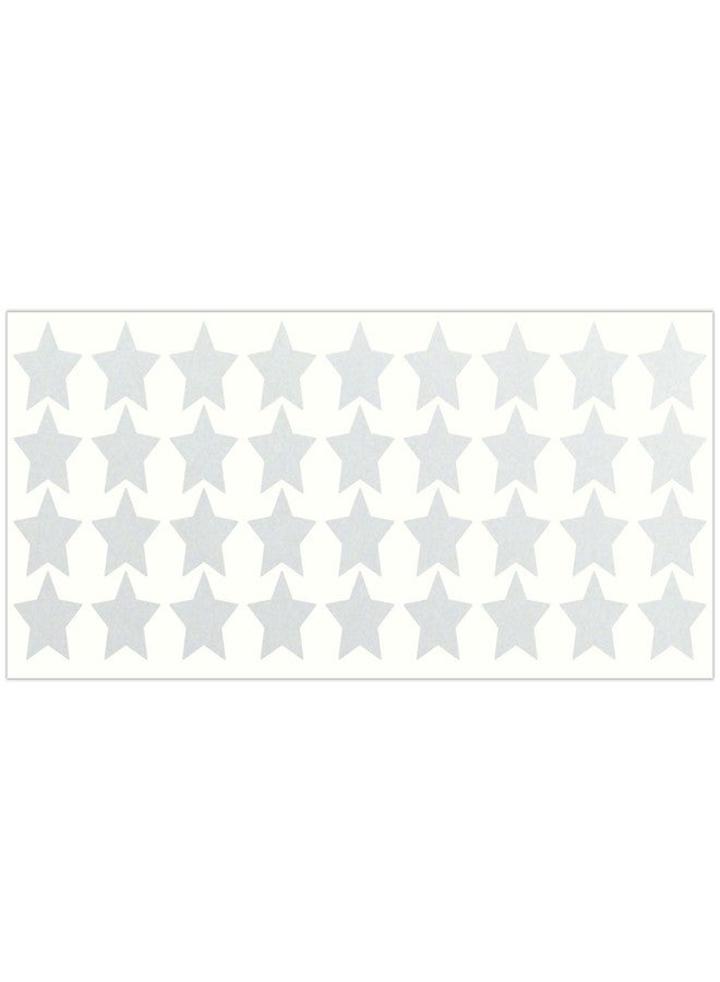 LiteMark Reflective White 1 Inch Stars Sticker Decals for Helmets, Bicycles, Strollers, Wheelchairs and More - Pack of 36 - Image 1