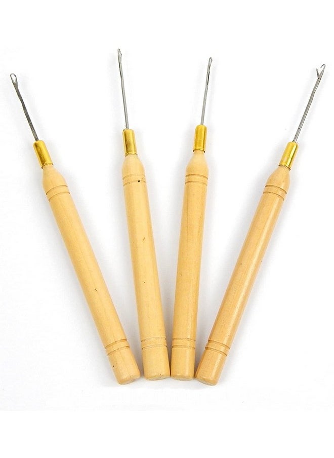 1st Choice 4 Latch Hook Crochet Needles/Microneedle For Hair Extension Feather And Dread Maintenance Installation  - Image 1