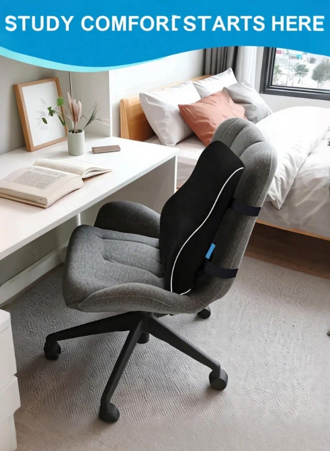 Ergonomic Lumbar Support Pillow for Office Chair  Car - Memory Foam Back Cushion for Pain Relief  Improved Posture - Image 2