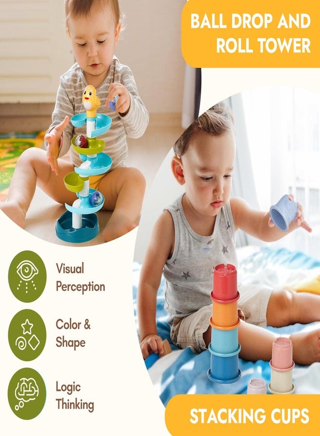 Giant bean 8-in-1 Wooden Montessori Toys Set Learning Toys for Baby 12-18 Month with Object Permanence Box, Senser Ball Roll Tower, Hammer, Fishing Carrot, Shape Sorting Stacking Cup for Kids 1+ - Image 3