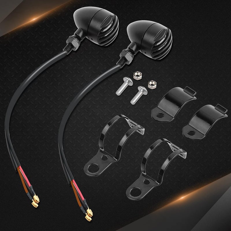 NTHREEAUTO LED Motorcycle Turn Signals Blinkers Smoked Front Running Light - Image 5