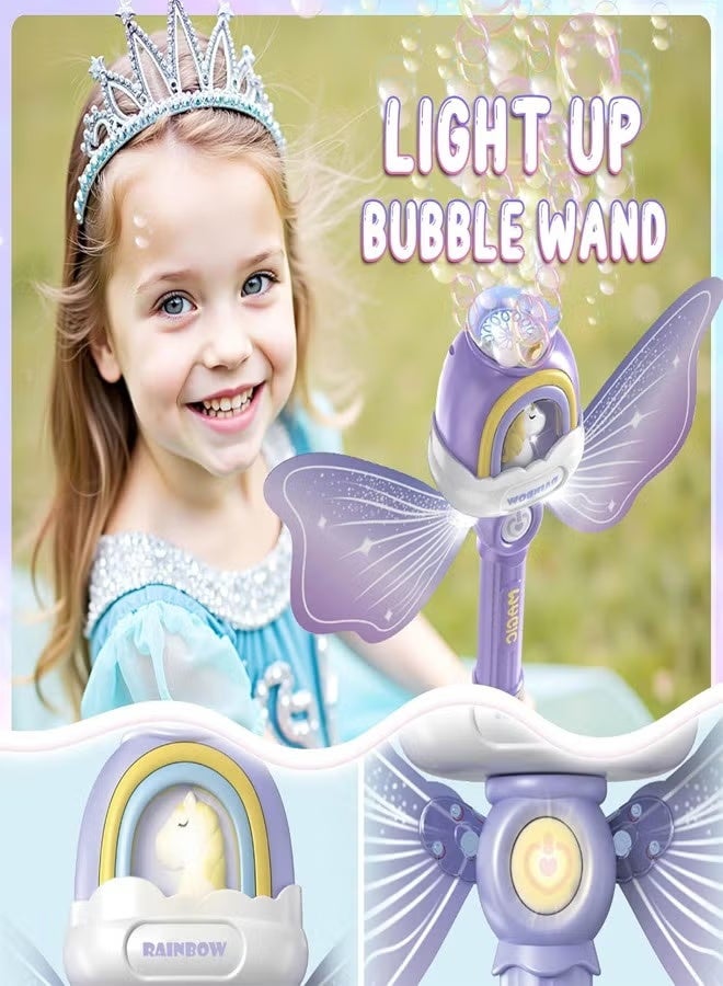 Bubble Wands for Kids, Toys for 3-8 Year Old Girls,Princess Bubble Wand Blower for Girls, Bubble Wand Bubbles Machine for Kids Light Up Music Gifts for Age 3 4 5 6 7 8 Years Old - Image 2