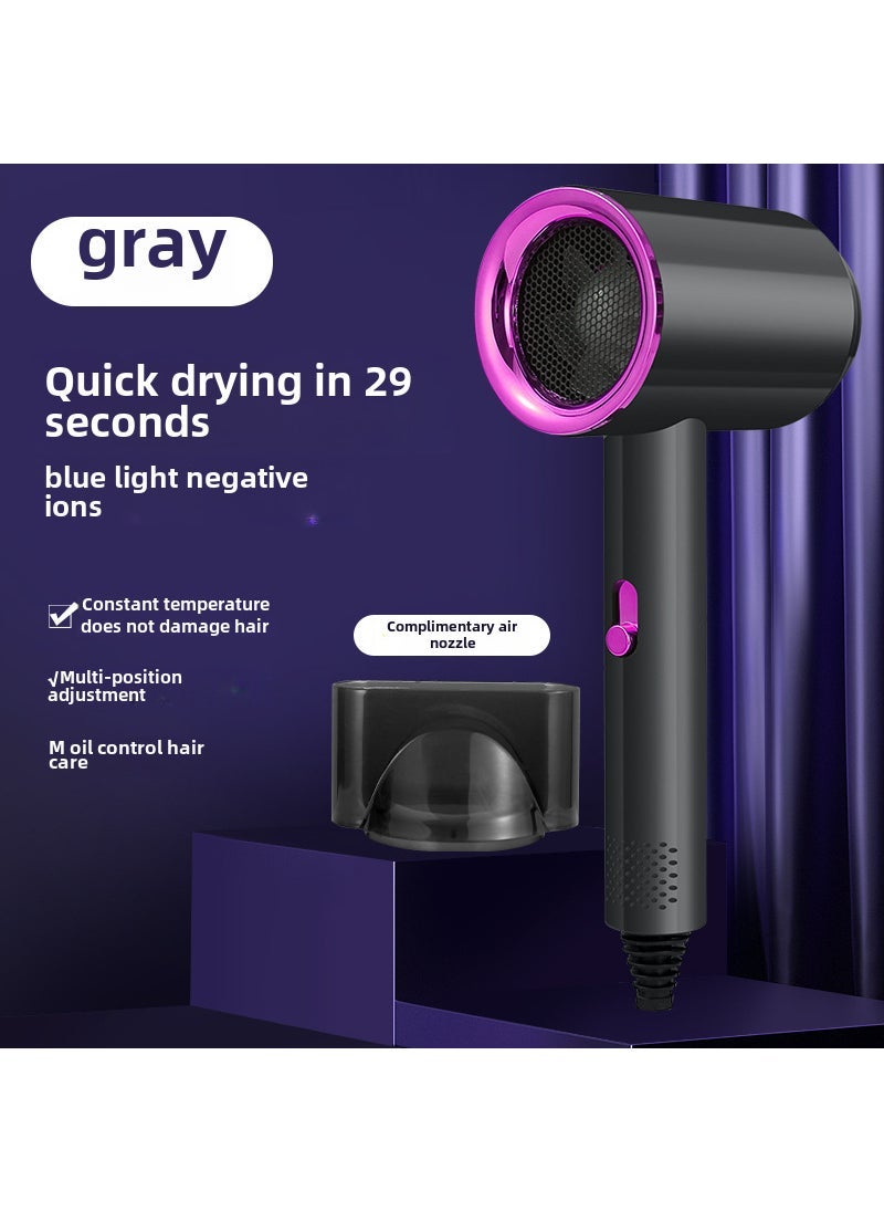 general Salon Grade Hair Dryer with Blue Light Care Gray long handle 800w-overheating protection