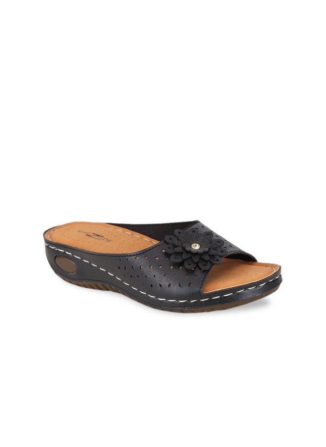 She Zone Shezone Women Black Open Toe Flats - Image 2