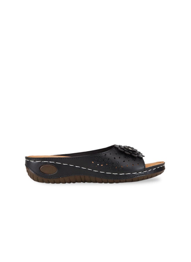 She Zone Shezone Women Black Open Toe Flats - Image 4